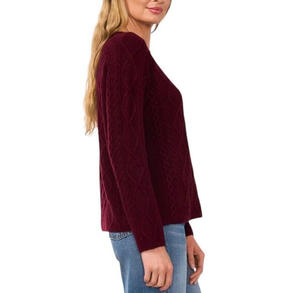 Vince Camuto Women's Cable Sweater Light Wine Size XXL - Picture 2 of 11